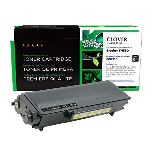 Clover Remanufactured Toner Cartridge for Brother TN580 | Black