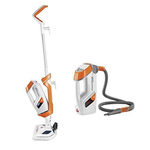 Bissell PowerFresh Lift-Off Pet Steam Mop, Steamer, Tile, Bathroom, Hard Wood Floor Cleaner, 1544A, Orange