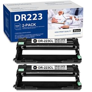 nucala dr-223 dr223 compatible dr223cl dr-223cl high yield drum unit replacement for brother hl-3210cw hl-3230cdn dcp- l3550cdw mfc- l3730cdw hl-3230cdw mfc-l3770cdw printer (black, 2-pack)