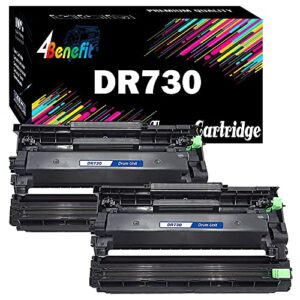 4benefit (2 x drum) compatible tn760 dr730 imaging drum unit dr 730 (set of 2) work in hl-l2350dw hl-l2390dw hl-l2370dw dcp-l2550dw mfc-l2750dw mfc-l2730dw laser printer