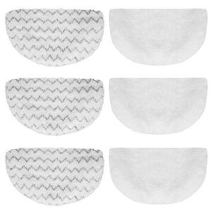 6 pack replacement steam mop pads for bissell powerfresh steam mop 1940 1440 1544 1806 2075 series, model 19402 19404 19408 19409 1940a 1940f 1940q 1940t 1940w b0006 b0017,washable cleaning pad