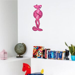 Cleris Art Studio The Pink Panther Pendulum Wall Clock, Pink Panther Wagging Tail, Swinging Tail Clock, Kids Wall Clock, Kids Analog Clock, Schoolroom Clock.