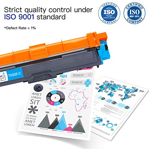 Arthur Imaging Compatible Toner Cartridge Replacement for Brother TN225 (Cyan, 1-Pack)