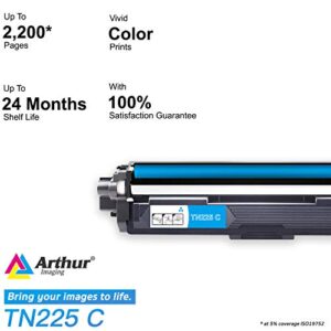 Arthur Imaging Compatible Toner Cartridge Replacement for Brother TN225 (Cyan, 1-Pack)