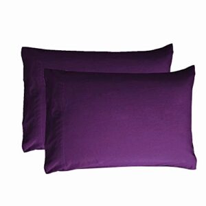 Queen Size Sheet Set - 6 Piece 15 Inches Deep Pocket 1000 Thread Count Bed Sheet Set for Queen Bed Double Brushed Cotton Purple Bedding Sheets & Pillowcases