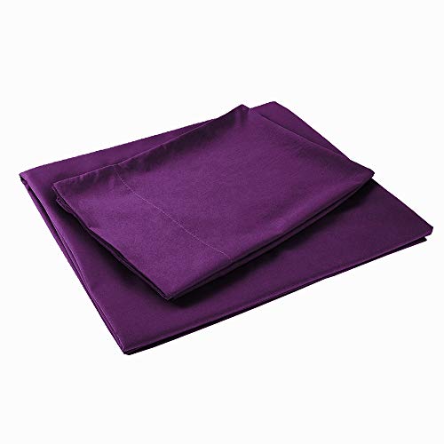 Queen Size Sheet Set - 6 Piece 15 Inches Deep Pocket 1000 Thread Count Bed Sheet Set for Queen Bed Double Brushed Cotton Purple Bedding Sheets & Pillowcases