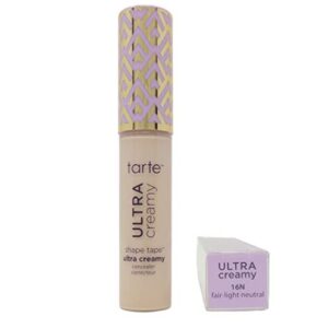 Tarte Shape Tape Ultra Creamy Concealer | Fair Light Neutral 16N | NEW 2021 Formula | Best Corrector Makeup Under Eye Concealer | Brighter, Smoother Skin | Matte Finish | Nourishing & Gentle