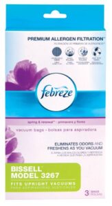 febreze bissell style 3267 vacuum bags, 3 count