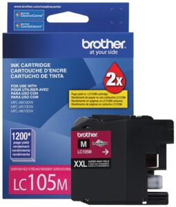 brother lc105m lc105m innobella super high-yield ink, magenta