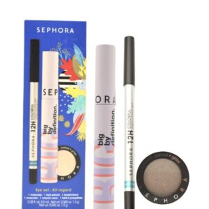 Sephora Collection Wishing You Eye Makeup Holiday Gift Set:: Big By Definition Mascara in Ultra Black, Waterproof 12HR Contour Eye Pencil in Black Lace, and Colorful Eyeshadow in N°205 Ballet Shoes (Pink Glitter)