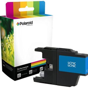 Polaroid Professional B-LC75C-PRO Remanufactured Inkjet Cartridge Replacement for Brother LC71C, LC75C, (Cyan)