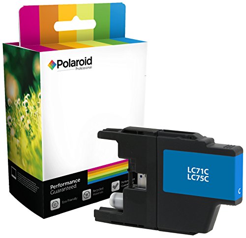 Polaroid Professional B-LC75C-PRO Remanufactured Inkjet Cartridge Replacement for Brother LC71C, LC75C, (Cyan)