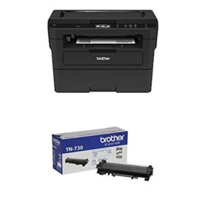 brother compact monochrome laser printer, hll2395dw with standard yield black toner