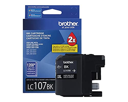 Brother LC107BK Super High Yield - black - original - ink cartridge - for MFC J4410DW, J4510DW, J4610DW, J4710DW