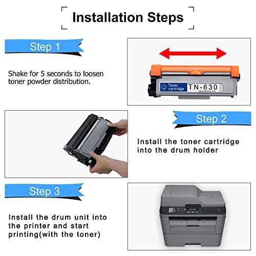 2-Pack DR630 Drum Unit Replacement for Brother DR-630 Drum Imaging MFC-L2680W DCP-L2520DW HL-L2300D L2315DW Printer,(DR-660 Drum Cartridge,14,000 Pages/Drum Cartridge)