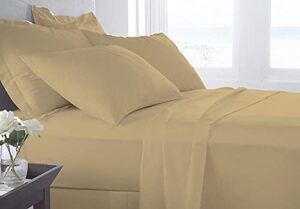 cotton home depot 6 pcs bed sheet set egyptian cotton 800 thread count(flat sheet, fully elasticized fitted sheet & 4 pillow cases), pocket size 14 inches, white, queen