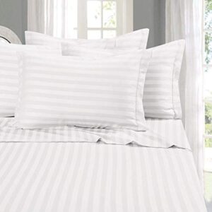 cotton home depot best, softest, coziest 4-piece sheet sets! – 1500 thread count egyptian quality luxurious wrinkle resistant 4-piece damask stripe bed sheet set,white , king