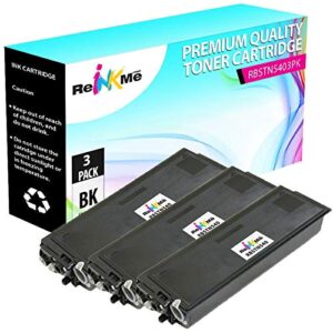 reinkme 3 pack compatible tn-540 toner cartridge for brother hl-5130 mfc-8220