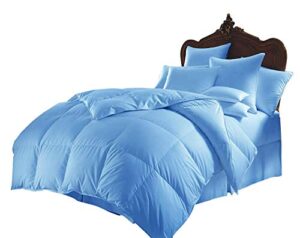 soft bed in bag 1000 series egyptian cotton 5 piece 500 gsm warm comforter set (comforter + flat sheet + fitted sheet 10″ deep + 2 pillow cases) bedding set twin xl light blue