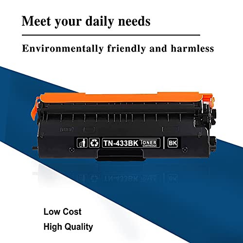 Indi 1 Pack TN433BK TN-433BK TN433 TN-433 Black High Yield Toner Cartridge Replacement for Brother MFC-L8690CDW L8610CDW L9570CDW L8900CDW L9570CDWT HL-L8260CDW L8360CDW Printer.