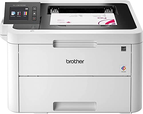 Brother HL-L3270CDW Compact Wireless Digital Color Laser Printer with NFC - 2.7" Color Touchscreen, Auto Duplex Printing, 25 ppm, 250 Sheet, Wulic Printer Cable