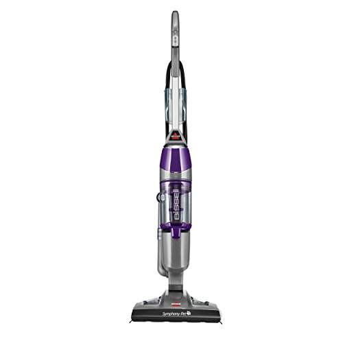 Bissell Symphony Pet Steam Mop and Steam Vacuum Cleaner for Hardwood and Tile Floors, with Microfiber Mop Pads, 1543A,Purple, Sky Blue