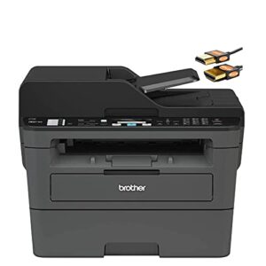brother mfc l2700 series compact wireless monochrome laser all-in-one printer – print copy scan fax – mobile printing – auto duplex printing – up to 32 pages/min – adf – 2-line lcd (renewed)