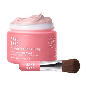 sand & sky australian pink clay porefining mask for blackheads, enlarged pores and pigmentation