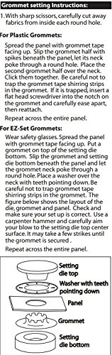 Home Sewing Depot Grommet Tape for Grommet Draperies - 6 Yards - Fits #10 & #12 Grommet