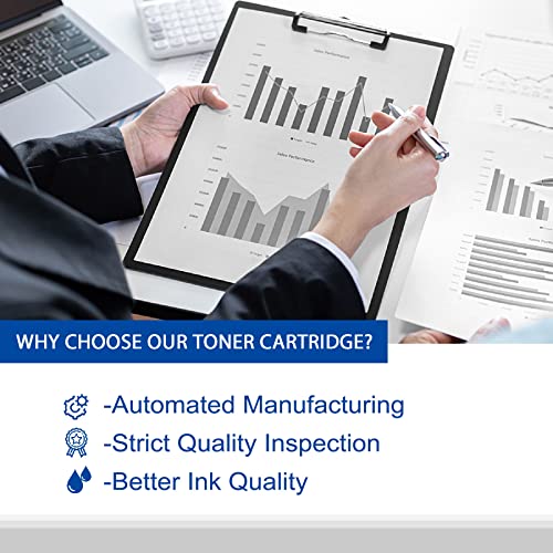 TN760 High Yield Black Toner Cartridge, TN-760 Toner, Page Yield Up to 4,000 Pages, 4 Pack, Replacement for Brother MFC-L2710DW MFC-L2750DW HL-L2370DW HL-L2395DW HL-L2350DW DCP-L2550DW Printer Toner