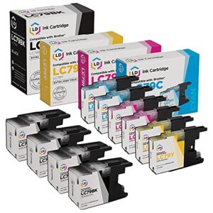 ld compatible ink cartridge replacement for brother lc79 extra high yield (4 black, 2 cyan, 2 magenta, 2 yellow, 10-pack)