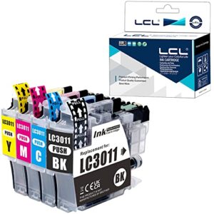 lcl compatible ink cartridge replacement for brother lc3011 lc-3011 lc3011bk lc30113pks lc-3011bk lc3011c lc3011m lc3011y mfc-j491dw mfc-j497dw mfc-j690dw mfc-j895dw (8-pack 2bk 2cyan 2m 2y)