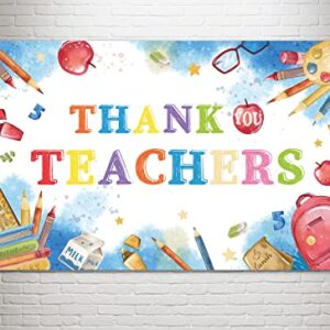 Thank You Teachers Photo Booth Backdrop May Teacher Appreciation Week Party Classroom Decor Photography Background Wall Decoration