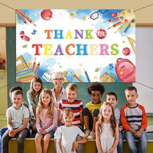 Thank You Teachers Photo Booth Backdrop May Teacher Appreciation Week Party Classroom Decor Photography Background Wall Decoration