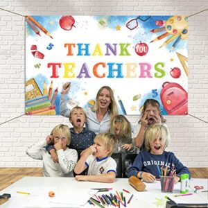 Thank You Teachers Photo Booth Backdrop May Teacher Appreciation Week Party Classroom Decor Photography Background Wall Decoration