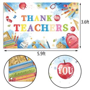 Thank You Teachers Photo Booth Backdrop May Teacher Appreciation Week Party Classroom Decor Photography Background Wall Decoration