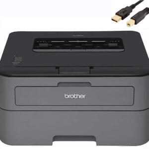 Brother HL_L23 Series Compact Monochrome Printer, 27ppm, 250 Sheets, High-Speed USB 2.0, Auto 2-Sided Printing, with MTC Printer Cable