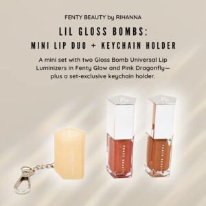 FENTY BEAUTY by Rihanna Lil Gloss Bombs: Mini Lip Duo + Keychain Holder