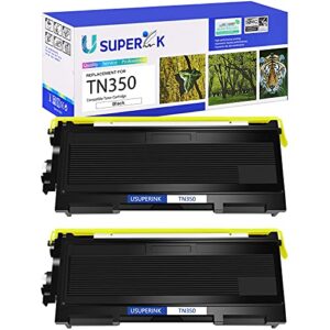 superink compatible toner cartridge replacement for brother tn350 tn-350 to use with intellifax 2820 2920 hl-2070n hl-2040 dcp-7020 dcp-7025 mfc-7225n mfc-7820n (black, 2-pack)