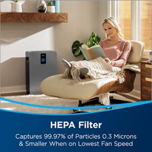 Bissell Air Purifier HEPA Activated Carbon Pack, 3365 air400 Replacement Filter, Black/White