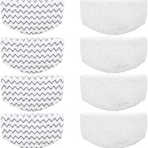 Bissell Steam Mop Pads 8pk Replacement/Washable/Reusable Compatible with Bissell Steam Mop 1940/1440/1544/1806/2075 Series, Model 19402/19404/19408/19409/1940a/1940f/1940q/1940t/1941