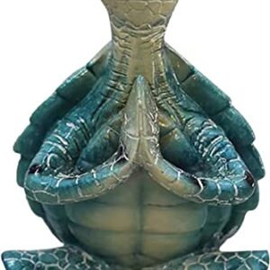 NIIAng Sea Turtle Meditation Home Decor, Meditating Figurine,Yoga Sea Turtle Figurine Decor,Tranquility Garden Statue Meditating Sea Turtle Sculptures for Collection