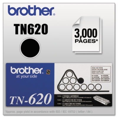 2 X Brother TN620 - TN620 Toner, 3000 Page-Yield, Black