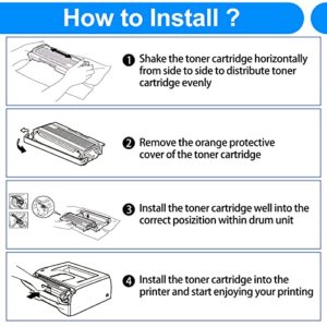 USUPERINK High Yield Compatible Toner Cartridge Replacement for Brother TN850 TN-850 TN820 TN-820 to Work with HL-L6200DW MFC-L5700DW MFC-L5850DW HL-L5200DW MFC-L6800DW Printer (4 Pack, Black)