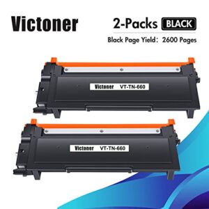 TN660 TN-660 High-Yield Black Compatible Toner Cartridge Replacement for Brother HL-L2380DW HL-L2300D HL-L2320D HL-L2340DW MFC-L2700DW MFC-L2740DW DCP-L2540DW Printer (TN6602PK) up to 2,600 Pages