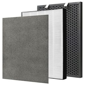 ffsign 2678 replacement high efficiency hepa filter + 2677 actived carbon filter for bissell air220 air320, 1 true hepa pre-filter & 1 carbon filter