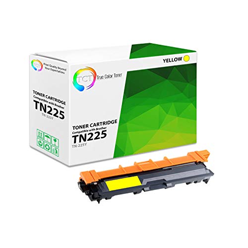 TCT Premium Compatible Toner Cartridge Replacement for Brother TN-225 TN225Y Yellow High Yield Works with Brother HL-3140 3150 3170, MFC-9130 9140, DCP-9020 Printers (2,200 Pages)