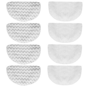 8 pack replacement steam mop pads for bissell powerfresh steam mop 1940 1440 1544 1806 2075 series, model 19402 19404 19408 19409 1940a 1940f 1940q 1940t 1940w b0006 b0017, washable cleaning pads