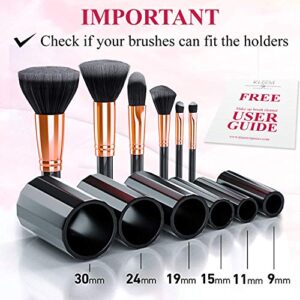 Electric Makeup Brush Cleaner Machine with FREE Makeup Cleaner Shampoo - Automatic Makeup Brush Washing Machine and Spinning Dryer with Rubber Collars - Clean, Rinse and Dry in Seconds