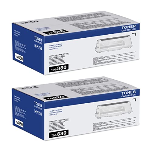 TN-880 (TN880) 𝑺𝒖𝒑𝒆𝒓 𝑯𝒊𝒈𝒉 𝒀𝒊𝒆𝒍𝒅 Black Laser Toner -Cartridge 2-Pack, LVELIMIT Compatible Replacement for Brother MFC-L6750DW MFC-L5700DW MFC-L5800DW MFC-L5900DW HL-L5100DN Printer